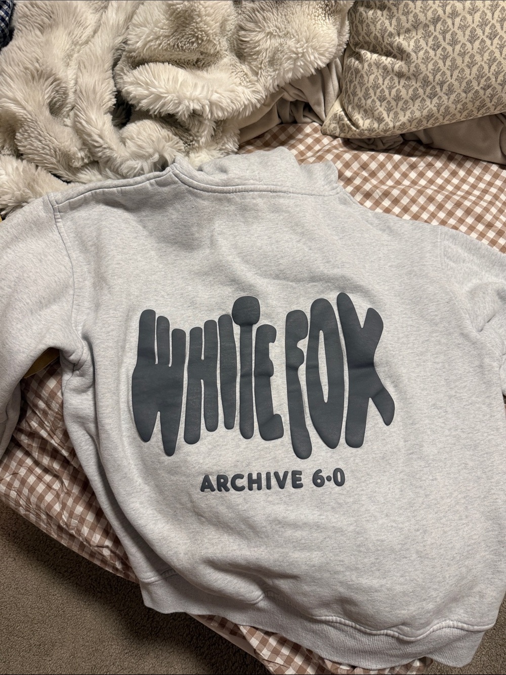 White Fox Light Gray Logo Hoodie - Picture 3 of 3